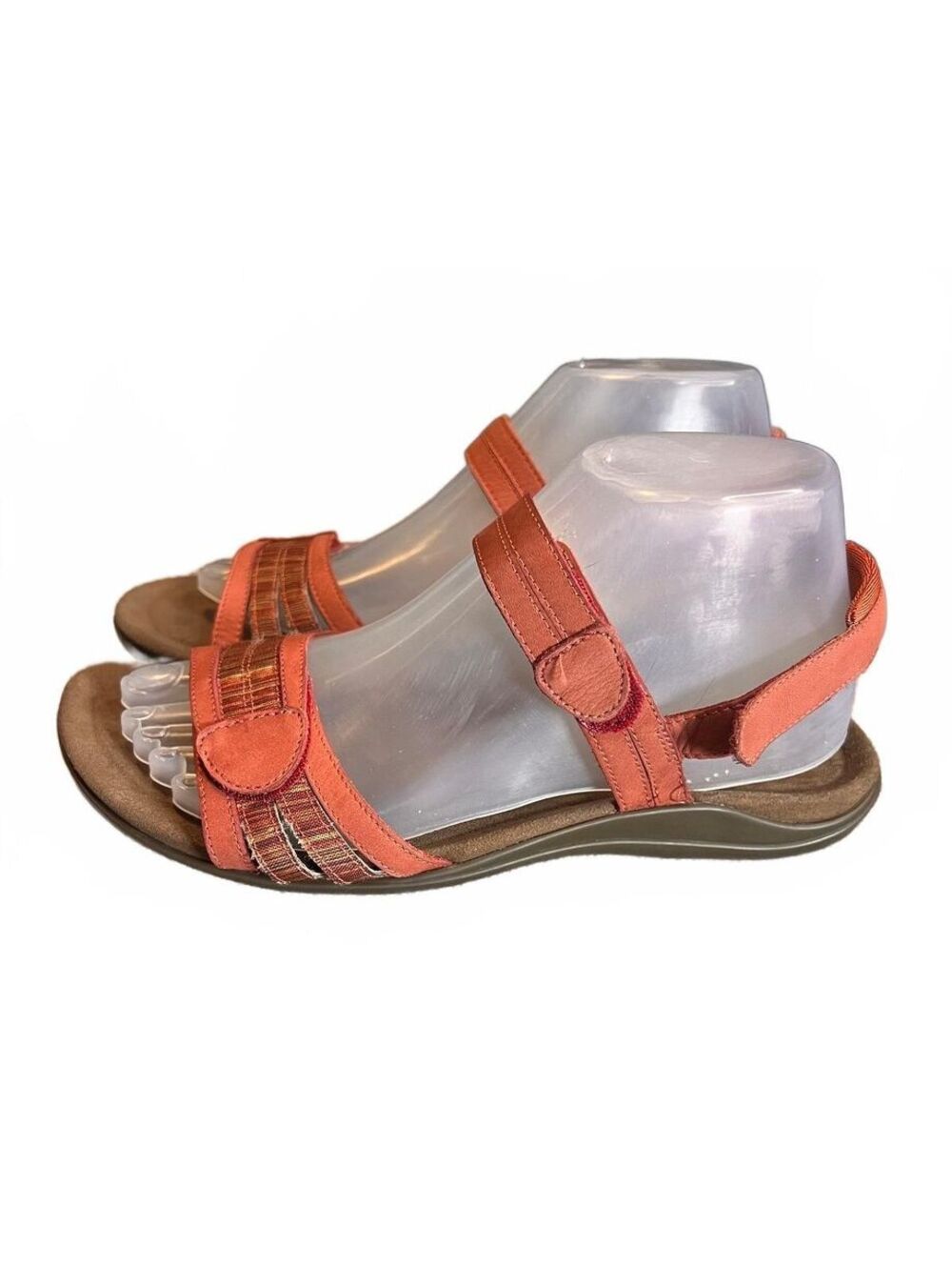 ABEO Brynn Coral Terracotta Leather Comfort Sandals 7.5N Granola Girl